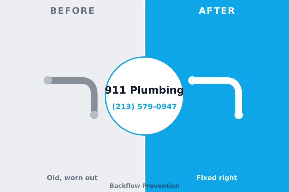 Before and after: plumbing repair Mount Penn, PA